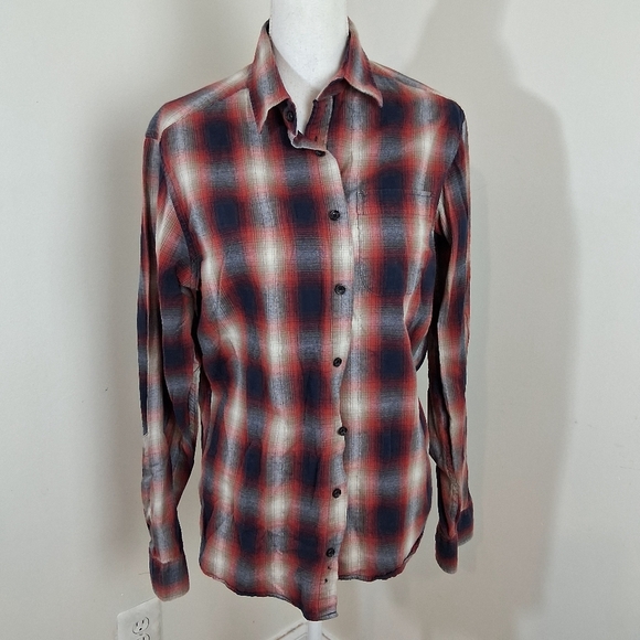 Taylor Stitch The California in Red Shadow Plaid Size 42 Large - Picture 2 of 10